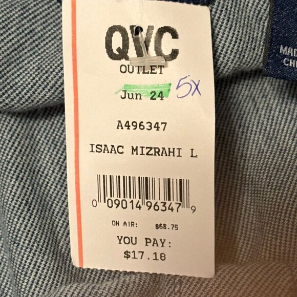 Isaac Mizrahi Knit Denim Pull On Wide Leg Cropped Pant - Size: 5X - NWT - Picture 10 of 13